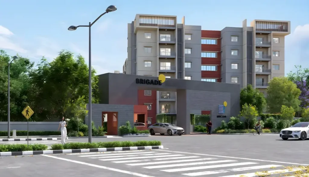 Brigade Manor Apartment Main elevation by Brigade Group located at Moti Nagar, Near Sanath Nagar, Hyderabad Telangana
